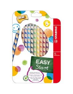 ASTUCCIO 12 PASTELLI COLORATI EASYCOLOR per mancini STABILO 331/12