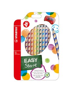 ASTUCCIO 12 PASTELLI COLORATI EASYCOLOR per destrorsi STABILO 332/12 STABILO PASTELLI COLORATI