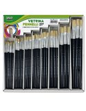 VETRINETTA 168 PENNELLI PUNTA PIATTA pura setola SERIE 577 LEBEZ 1999.