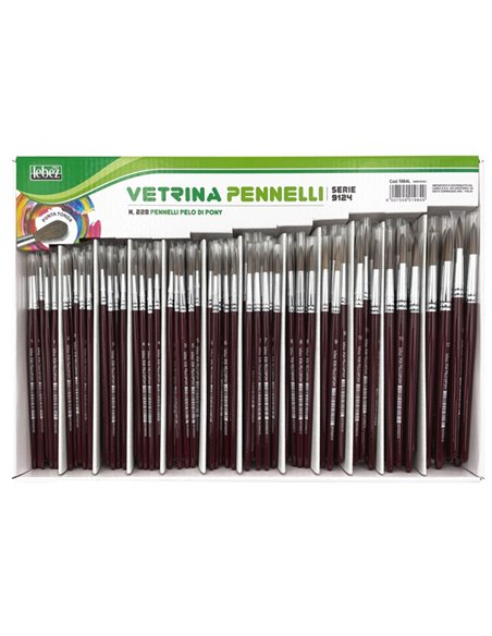 VETRINETTA 228 PENNELLI PUNTA TONDA pelo di pony SERIE 9124 LEBEZ 1984L LEBEZ ACCESSORI PITTURA