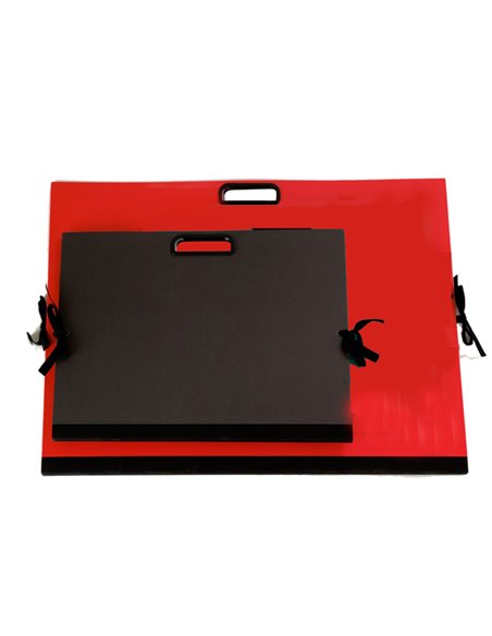 CARTELLA PORTADISEGNI C/MANIGLIA 70X50CM NERO BREFIOCART 0204404-N BREFIOCART VALIGETTE POLIONDA-PORTADISEGNI