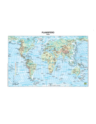 CARTA GEOGRAFICA SCOLASTICA PLASTIFICATA MONDO 297X420MM BELLETTI BS02P BELLETTI CARTE GEOGRAFICHE MAGNETICHE E NON