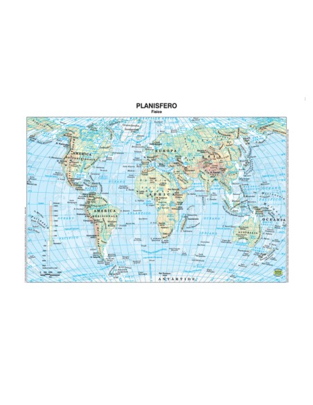 CARTA GEOGRAFICA SCOLASTICA PLASTIFICATA MONDO 297X420MM BELLETTI BS02P BELLETTI CARTE GEOGRAFICHE MAGNETICHE E NON