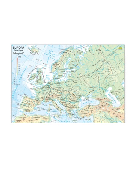 CARTA GEOGRAFICA SCOLASTICA PLASTIFICATA EUROPA 297X420MM BELLETTI BS03P BELLETTI CARTE GEOGRAFICHE MAGNETICHE E NON