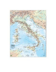 CARTA GEOGRAFICA SCOLASTICA PLASTIFICATA ITALIA 297X420MM BELLETTI BS01P BELLETTI CARTE GEOGRAFICHE MAGNETICHE E NON