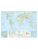CARTA GEOGRAFICA SCOLASTICA MURALE MONDO BELLETTI MS02PL