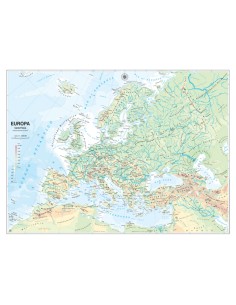 CARTA GEOGRAFICA SCOLASTICA MURALE EUROPA BELLETTI MS03PL/02 BELLETTI CARTE GEOGRAFICHE MAGNETICHE E NON