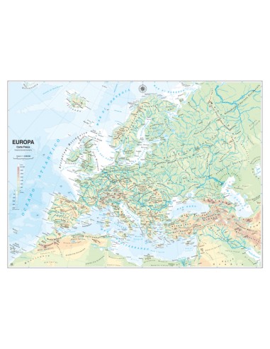 CARTA GEOGRAFICA SCOLASTICA MURALE EUROPA BELLETTI MS03PL/02 BELLETTI CARTE GEOGRAFICHE MAGNETICHE E NON