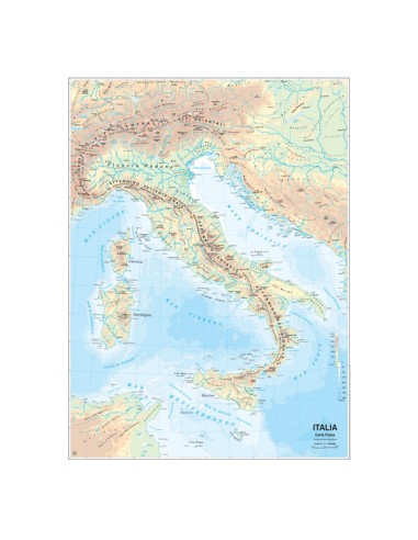 CARTA GEOGRAFICA SCOLASTICA MURALE ITALIA BELLETTI MS01PL/02 BELLETTI CARTE GEOGRAFICHE MAGNETICHE E NON