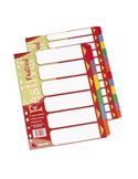 SEPARATORE 12 TASTI COLORATI CARTONCINO A4 FESTIVAL 1600227
