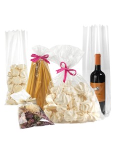 100 BUSTE REGALO CRYSTAL TRASPARENTE 25X40CM U-010TNN Y4NNN4 PNP BUSTE E FOGLI CRYSTAL