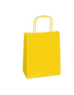 25 SHOPPERS CARTA KRAFT 22X10X29CM TWISTED GIALLO 037276 Mainetti Bags SHOPPERS E SACCHETTI REGALO
