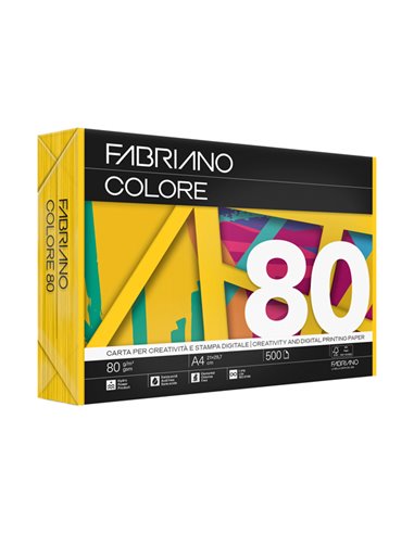 FabrianoColore A4 80GR 500FG COL.FORTI GIALLO 74621297
