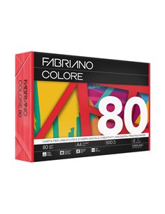 Carta Fabriano Colore A3 80GR 250FG COL.FORTI ROSSO 74529742 FABRIANO COLORATA