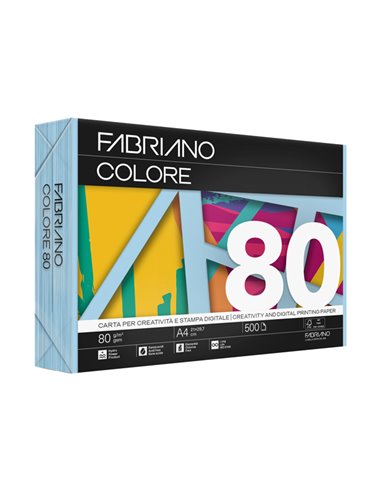 FabrianoColore A4 80GR 500FG COL.TENUE CELESTE 74721297