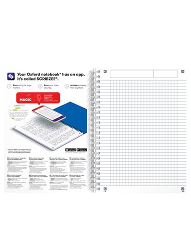 Quaderno spiralato 150x210mm 5mm c/margine 90gr 90fg MyColors OXFORD 100102483