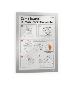 Cornice espositiva adesiva Duraframe® A5 15x21cm silver DURABLE 4871-23 DURABLE CORNICI DA PARETE E SUPPORTI