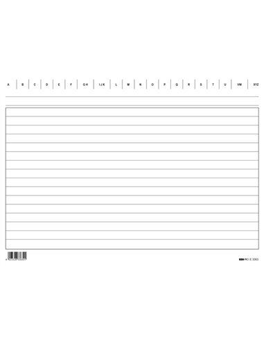 100 SCHEDE RIGATE 17X24CM ORIZZONTALE E3363BL EDIPRO E3363BL EDIPRO SCHEDE-SCHEDARI