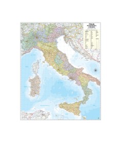 CARTA GEOGRAFICA MURALE ITALIA 97X122CM BELLETTI M08PL/07