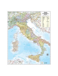 CARTA GEOGRAFICA MURALE ITALIA 67X85CM BELLETTI M06PP/07