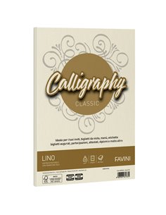 Carta CALLIGRAPHY LINO 200gr A4 50fg avorio 02 FAVINI A69Q614 FAVINI CARTE EVENTI-INVITI