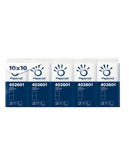 10 PACCHETTI DA 10 FAZZOLETTI 4 VELI PAPERNET 402601 PAPERNET SALVIETTE E FAZZOLETTI