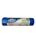 10 SACCHI IMMONDIZIA 70X110CM 110LT HD 16µ BLU LOGEX 2006LXB01