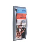 ESPOSITORE DA PARETE A 4 TASCHE A4 GRIGIO QUICK FIT SYSTEM K540615