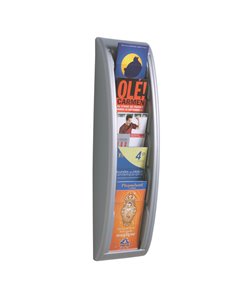ESPOSITORE DA PARETE A 5 TASCHE A5 GRIGIO QUICK FIT SYSTEM K540635 PAPERFLOW PORTADEPLIANT DA PARETE