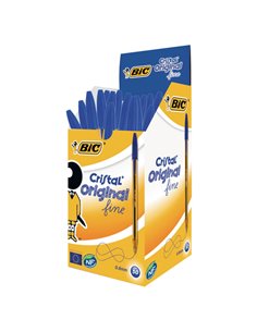 Scatola 50 penna sfera CRISTAL® fine 0,8mm blu BIC® 872730