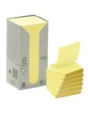 BLOCCO 100foglietti Post-it® Z-Notes Green 76x76mm R330-1T GIALLO RICICL.100 7100172251