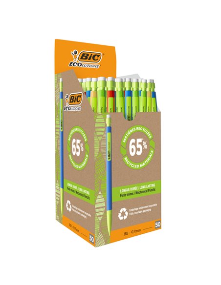 SCATOLA 50 PORTAMINE 0.7MM MATIC ECOLUTION BIC 8877191 BIC PORTAMINE