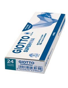 Pastello Giotto Supermina monocolore turchese 24 239024 GIOTTO PASTELLI COLORATI 2