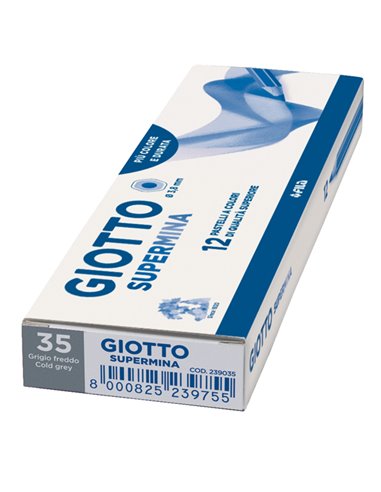 Pastello Giotto Supermina monocolore grigio freddo 35 239035 GIOTTO PASTELLI COLORATI