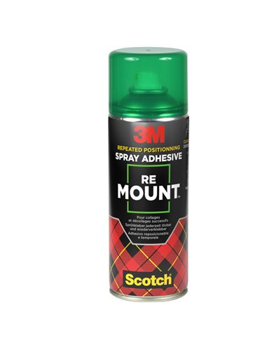 ADESIVO SPRAY 3M RE-MOUNT RIMOVIBILE - TRASPARENTE 400ML 7100296679 3M COLLE-ADESIVI SPRAY