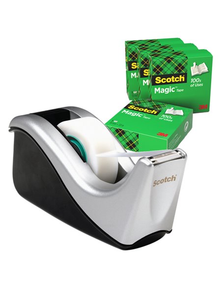 DISPENSER C60 + 4 ROTOLI Scotch® Magic™ 810 19MMX33M 7100328958 SCOTCH DISPENSER NASTRO ADESIVO