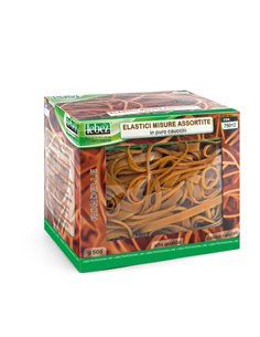 ELASTICO IN CAUCCIU' MISURA ASSORT. SCATOLA 500G 75012