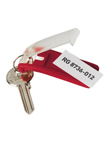 SCATOLA 6 PORTACHIAVI KEY CLIP ROSSO DURABLE 1957-03 DURABLE PORTACHIAVI-LUCCHETTI