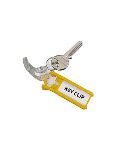SCATOLA 6 PORTACHIAVI KEY CLIP GIALLO DURABLE 1957-04 DURABLE PORTACHIAVI-LUCCHETTI 2