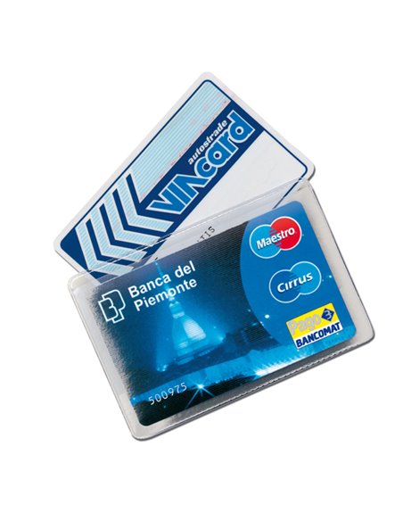 DISPLAY 100 CRISTALCARD PER 2 CARD 999 ALPLAST PORTABIGLIETTI DA VISITA