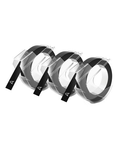 BLISTER 3 NASTRI A RILIEVO 9MMX3M NERO DYMO S0847730