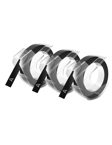 BLISTER 3 NASTRI A RILIEVO 9MMX3M NERO DYMO S0847730