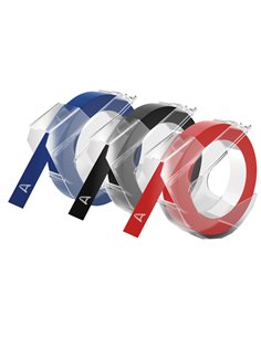 BLISTER 3 NASTRI A RILIEVO 9MMX3M ASSORT.(NE-RO-BL) DYMO S0847750 2