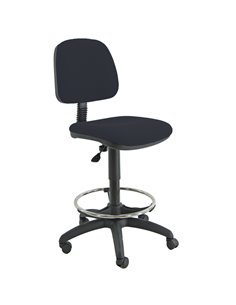 Sedia alta tecnigrafo ESOS E4S Nera con POGGIAPIEDI e RUOTE EOE4S/EN Unisit SEDUTE TECNICHE E SGABELLI