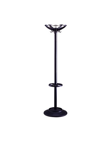 APPENDIABITI 168CM A 5 POSTI C/PORTAOMBRELLI NERO APUEL/N Unisit APPENDIABITI