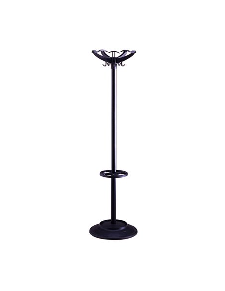 APPENDIABITI 168CM A 5 POSTI C/PORTAOMBRELLI NERO APUEL/N Unisit APPENDIABITI