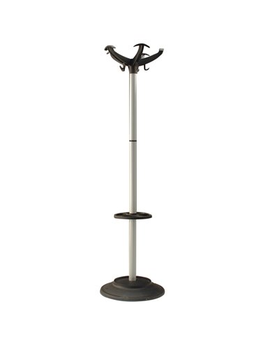 APPENDIABITI 168CM A 5 POSTI C/PORTAOMBRELLI NERO/GRIGIO APUEL/G Unisit APPENDIABITI