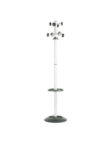 APPENDIABITI TOTEM 175CM A 8 POSTI C/PORTAOMBRELLI GRIGIO/NERO APUTO/G Unisit APPENDIABITI