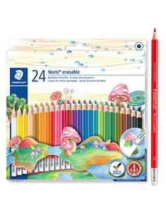 Astuccio 24 matite Noris Club 144 cancellabili colori assortiti STAEDTLER 14450NC24