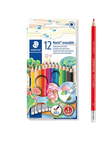 Astuccio 12 matite Noris Club 144 cancellabili colori assortiti STAEDTLER 14450NC12 STAEDTLER PASTELLI COLORATI